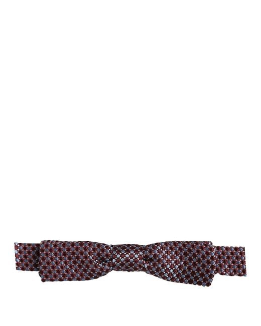Dolce & Gabbana Purple Blue Burgundy Woven Adjustable Neck Papillon Bow Tie for men