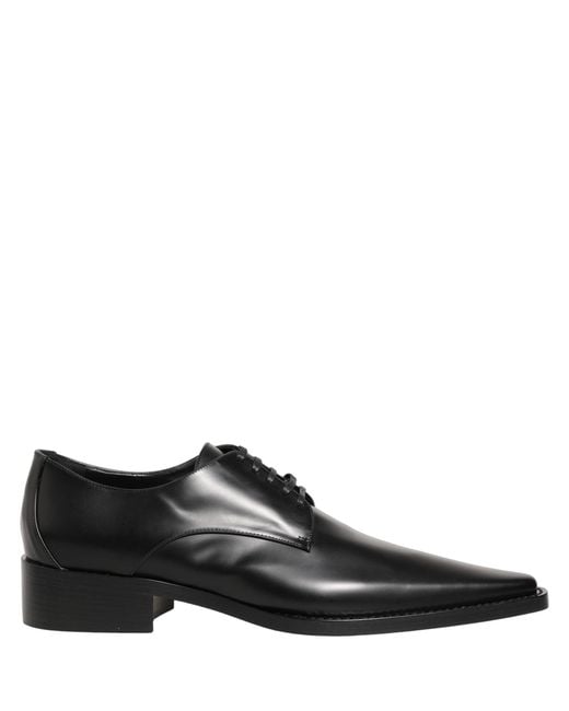 Dolce & Gabbana Black Leather Lace Up Derby Dress Shoes