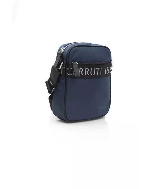 Cerruti 1881 Blue Elegant Nylon-Leather Messenger Bag for men