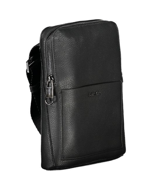 Calvin Klein Black Sleek Shoulder Bag With Adjustable Strap for men