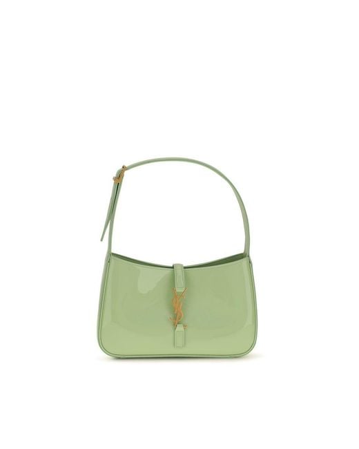Saint Laurent Green Bicolor Calf Leather Bos Taurus Shoulder Bag