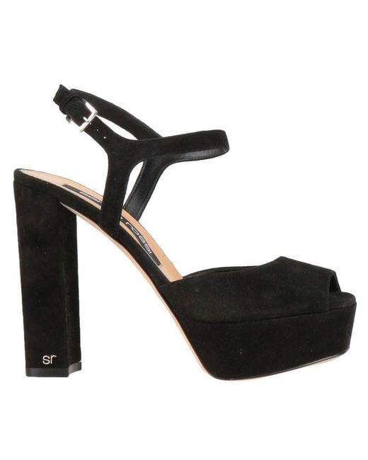 Sergio Rossi Black Velvet Sandal