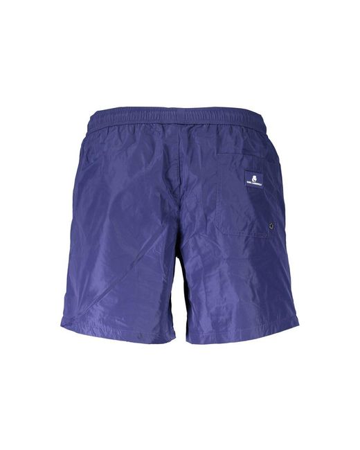 Karl Lagerfeld Blue Polyester Swim Boxer for men