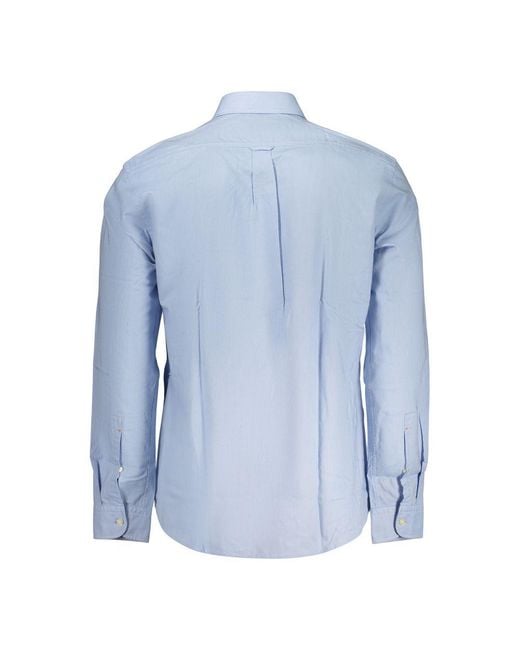 Boss Blue Azzurro Cotton Men Shirt for men