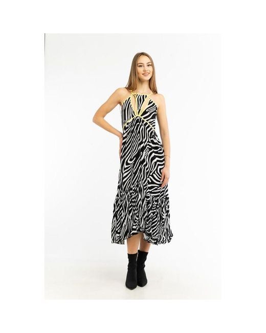 Patrizia Pepe Metallic Viscose Casual Dress