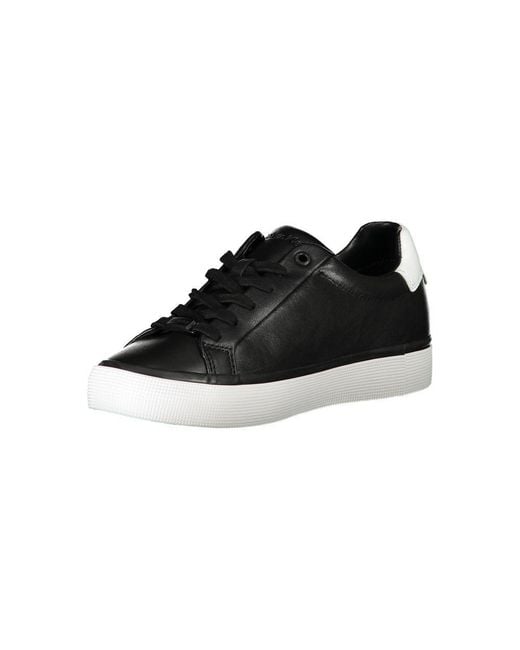 Calvin Klein Black Chic Laced Sports Sneakers With Contrast Details