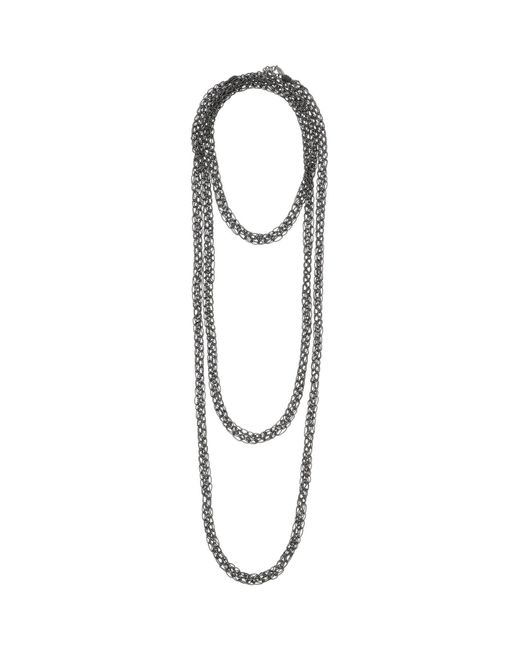 Brunello Cucinelli Gray Precious Loops Necklace