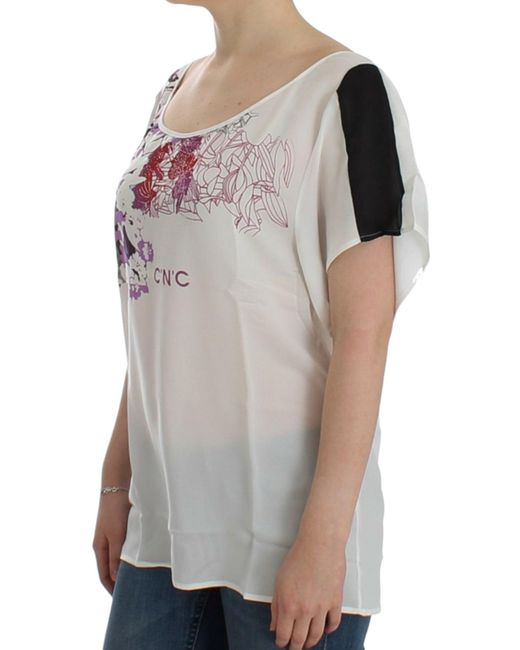 CoSTUME NATIONAL Gray Top White Sig12529