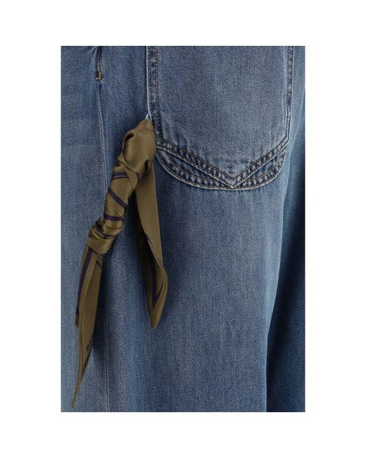 DARKPARK Blue Cotton Relaxed Fit Jeans