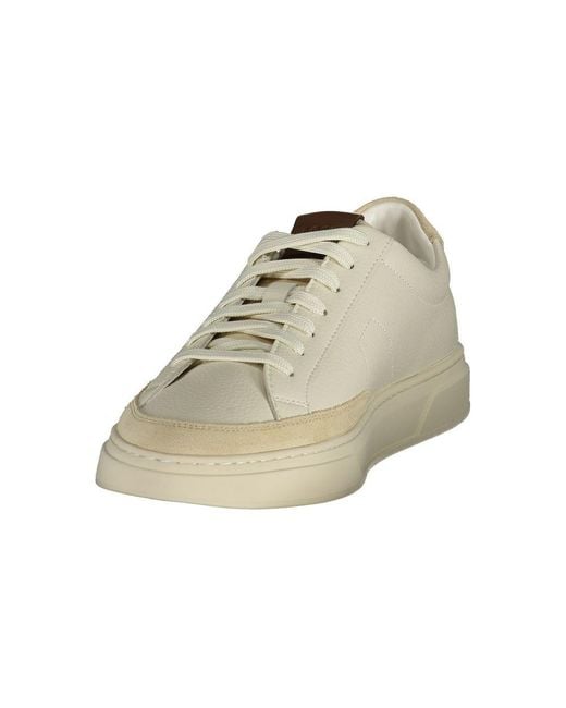 Boss Natural Bianco Pelle Uomo Sneaker for men