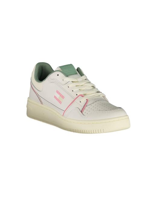 Tommy Hilfiger White Lowtop Laceup Sneakers