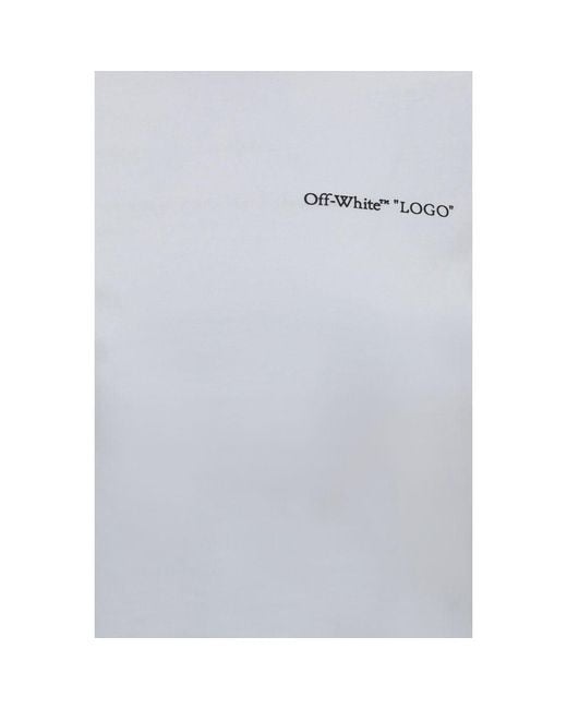 Off-White c/o Virgil Abloh Blue White Cotton T-shirt - M