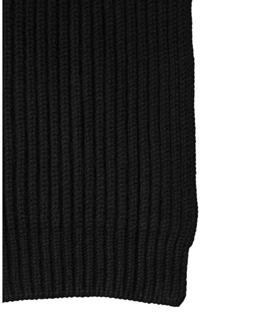 Dolce & Gabbana Black Cashmere Knit Neck Wrap Shawl 202Cm X 26Cm Scarf for men