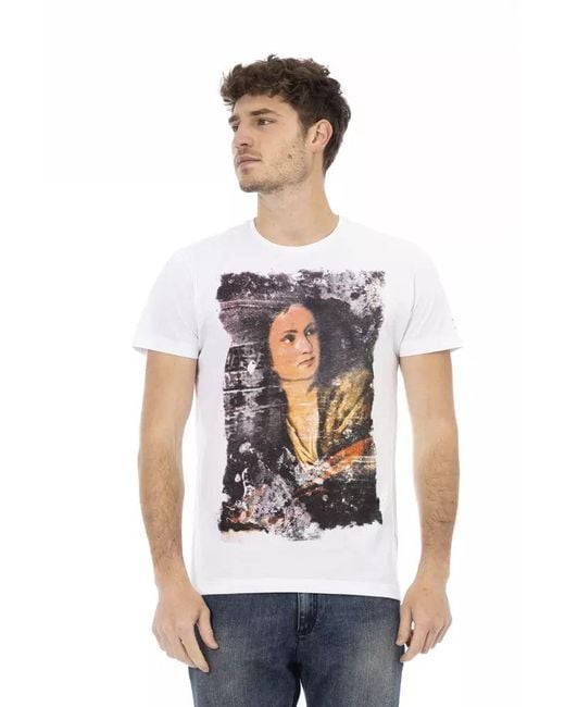 TRUSSARDI ACTION White Cotton T-Shirt for men