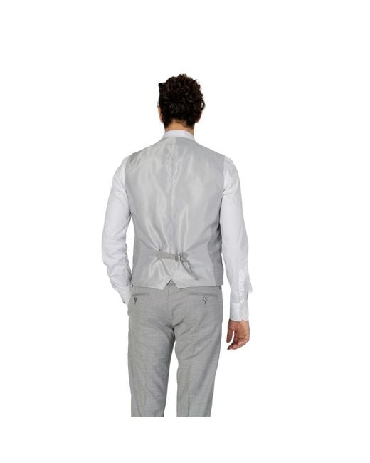 Antony Morato Gray Polyester Waistcoat for men