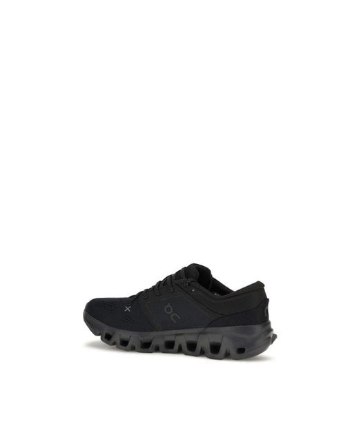 On Shoes Black Fabric Athletic Sneakers for men