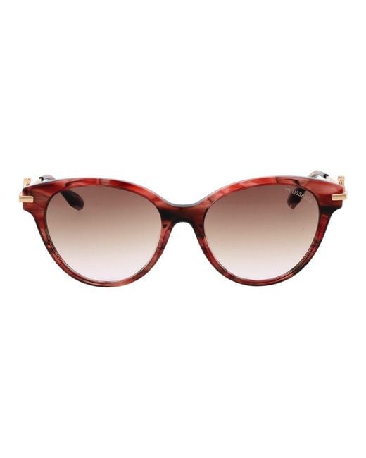 Trussardi Brown Multicolor Acetate Sunglasses
