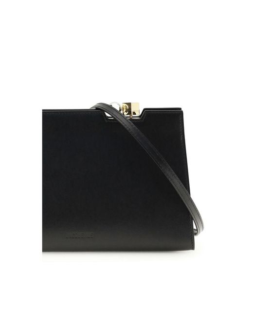 Jacquemus Black Calf Leather Bos Taurus Shoulder Bag
