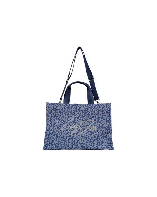 Liu Jo Blue Cotton Handbag