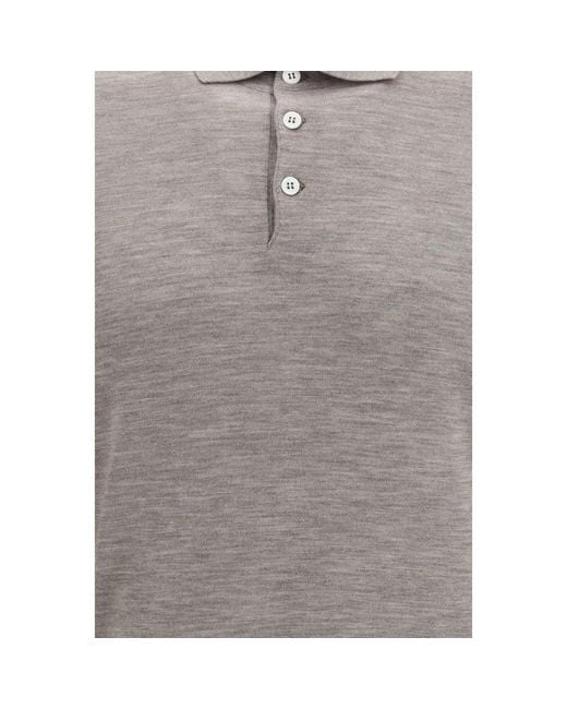 Brunello Cucinelli Gray Cashmere Sweatshirt for men