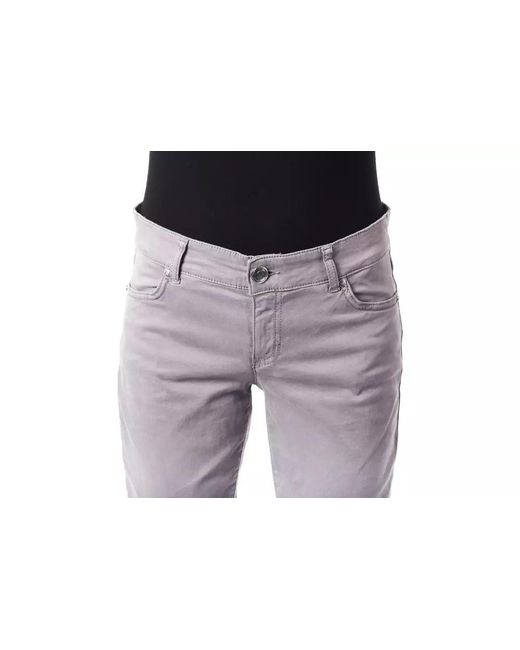 Byblos Gray Chic Cotton Blend Pants