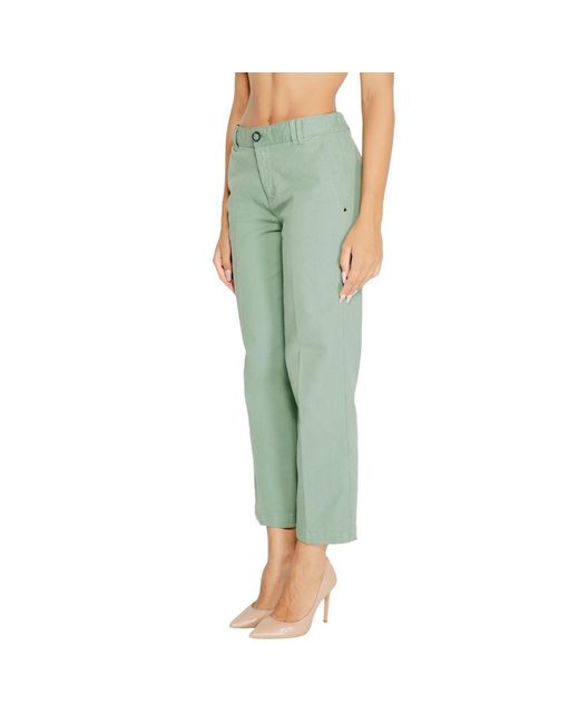 Street One Green Turquoise Cotton Jeans & Pant