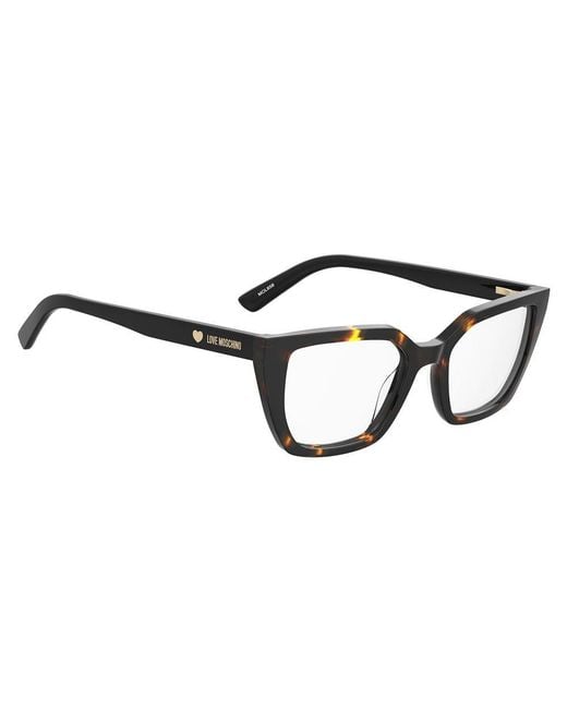 Love Moschino Black Brown Acetate Glasses (frames)
