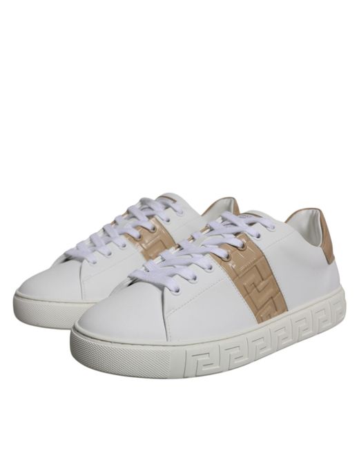Versace Gray Greca Sneakers Lowtop Style for men