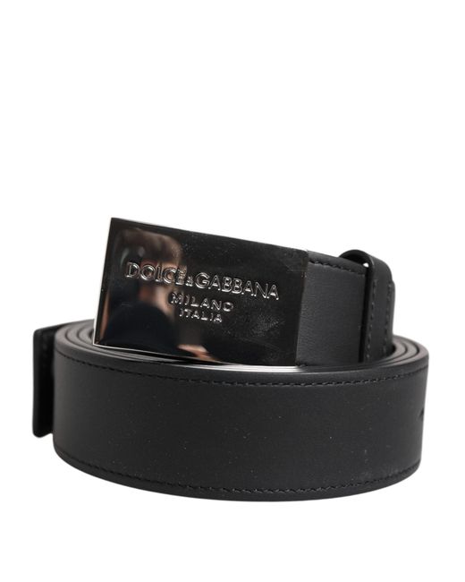 Dolce & Gabbana Men Green Classic Leather Metal Buckle Belt main image 1