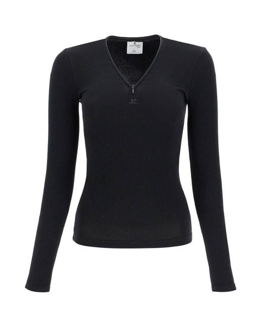 Courreges Black Topwear