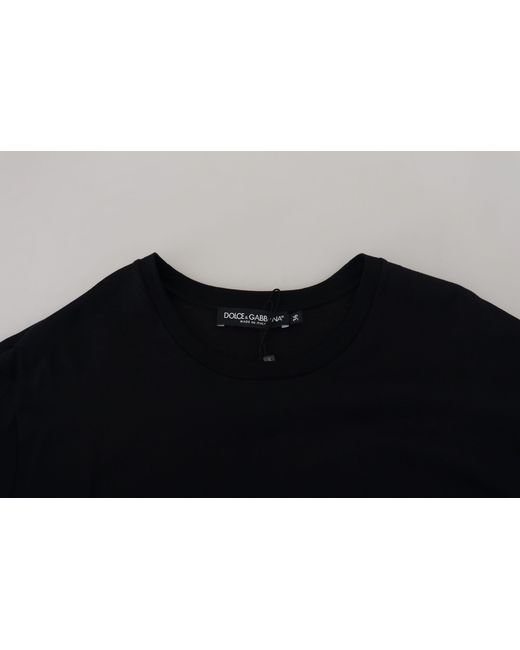 Dolce & Gabbana Black Elegant Cotton Short Sleeve Tee