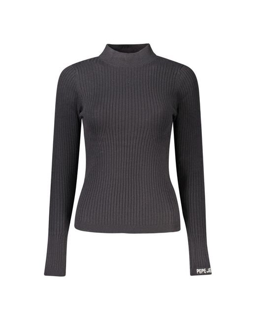 Pepe Jeans Blue Black Cotton Sweater