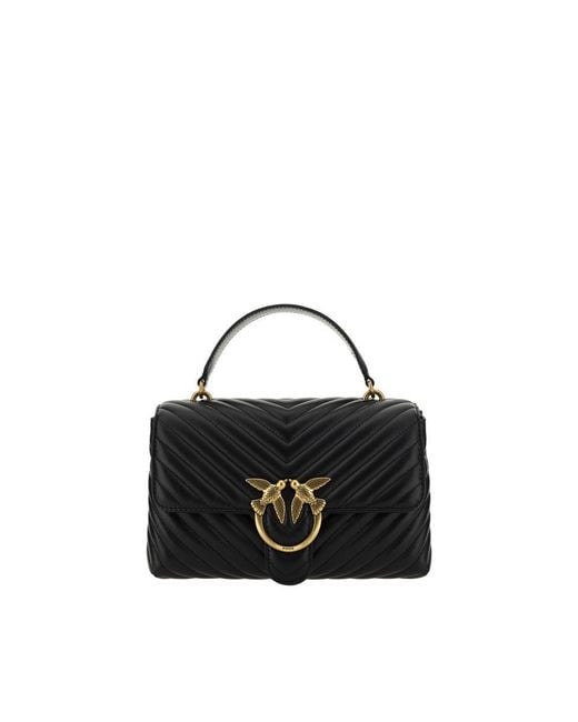 Pinko Black Love Lady Handbag