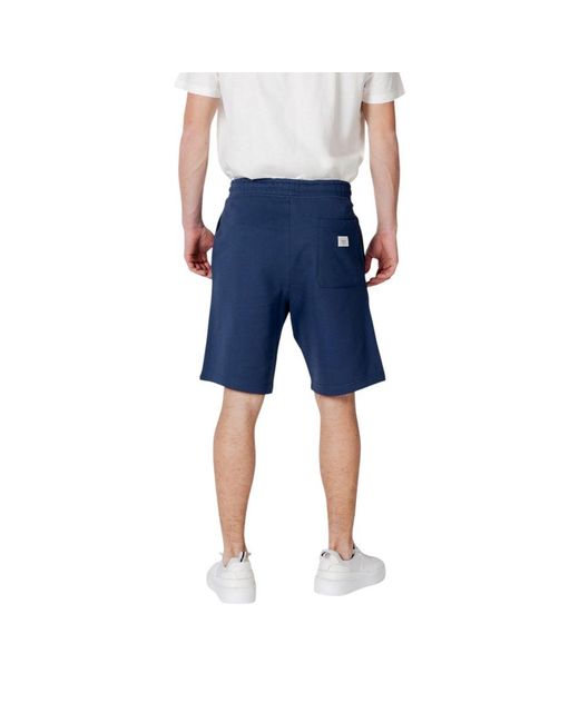 Replay Blue Cotton Short for men