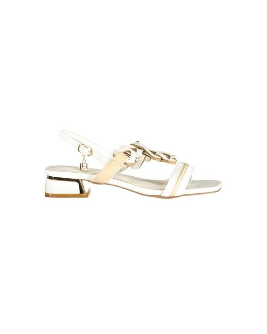 Laura Biagiotti Metallic White Polyurethane 's Sandal