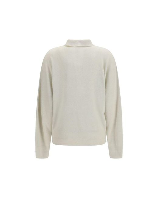 Calvin Klein White Beige Silk Sweatshirt