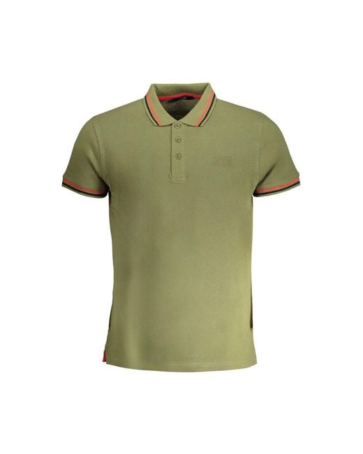 Roberto Cavalli Green Cotton Polo Shirt for men