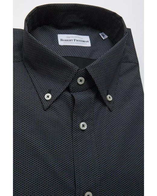 Robert Friedman Black Cotton Shirt for men