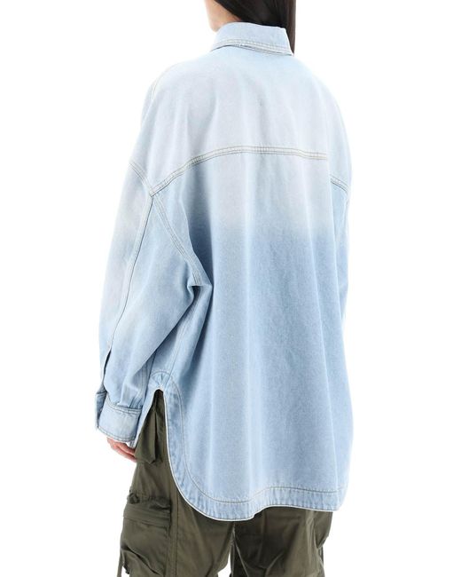 The Attico Blue Oversized Denim Overshirt