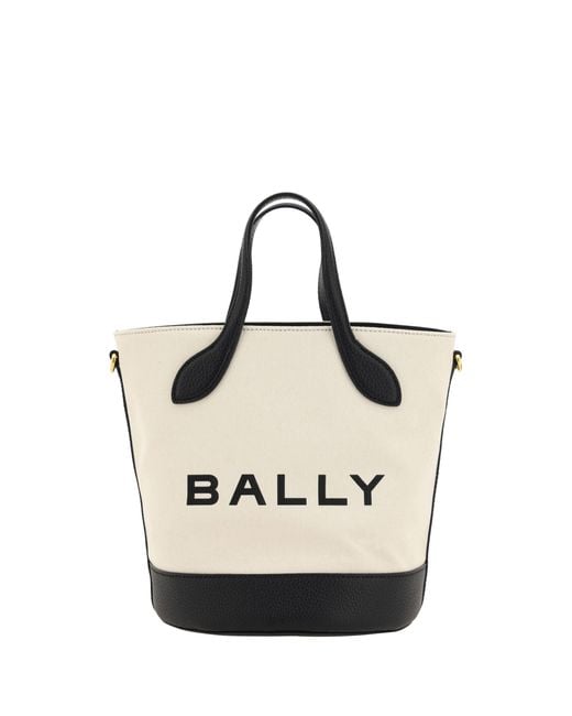 Bally Natural Elegant Monogram Bucket Bag