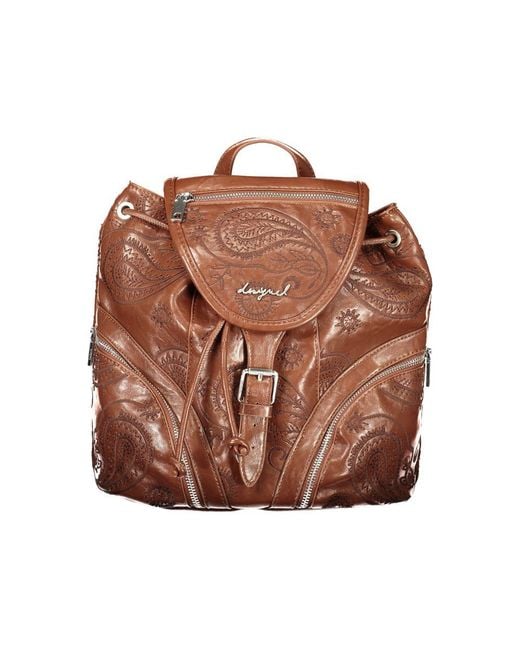 Desigual Brown Polyurethane 's Backpack