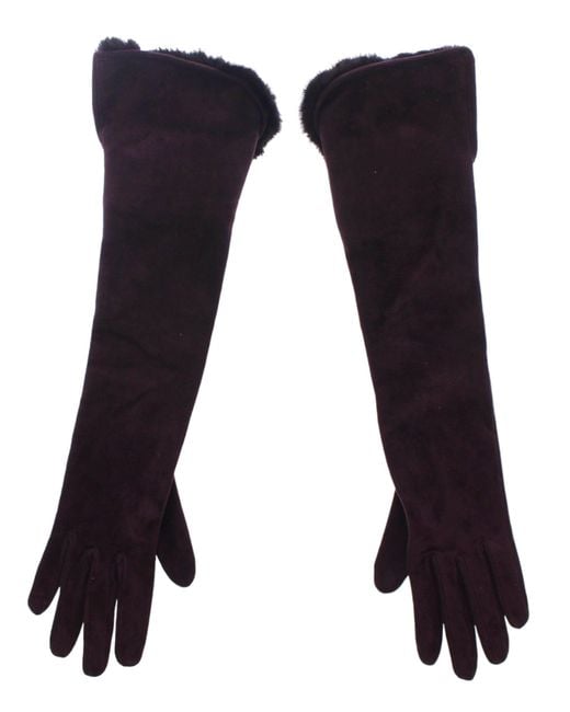 Dolce & Gabbana Multicolor Elegant Elbow Length Fur Gloves