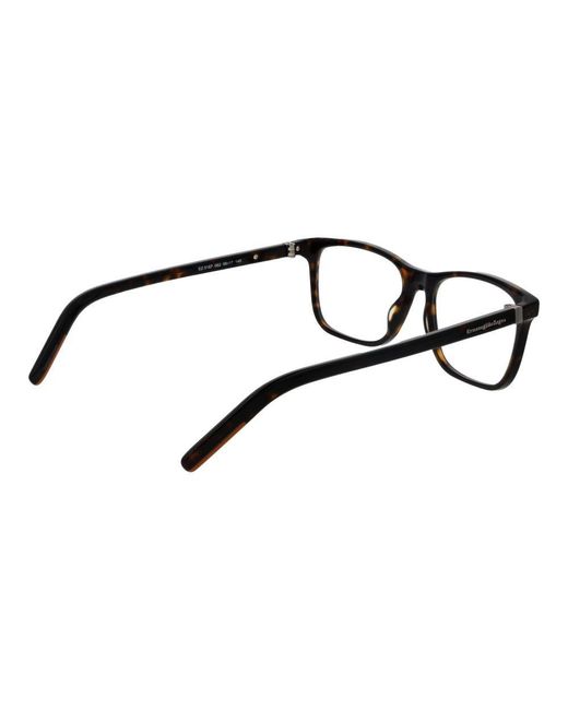Zegna Black Brown Acetate Glasses (frames) for men
