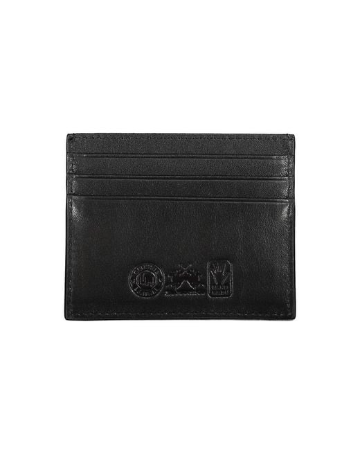 La Martina Black Leather Wallet for men