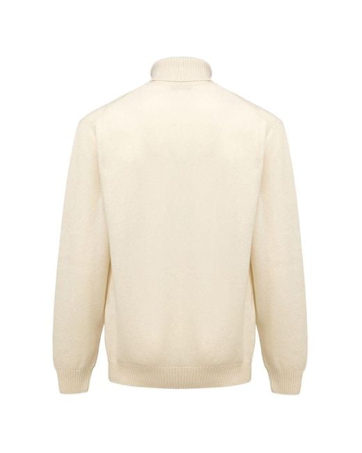 Cruciani White Cashmere Turtleneck for men