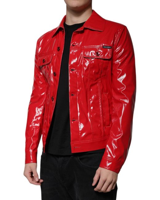 Dolce & Gabbana Polyester Button Down Collared Jacket for men