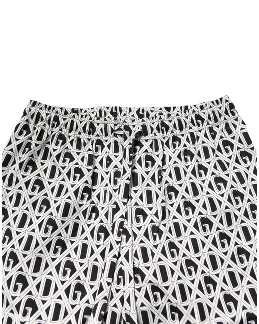 Dolce & Gabbana Multicolor Black White Dg Print Cotton Pajama Set Sleepwear for men