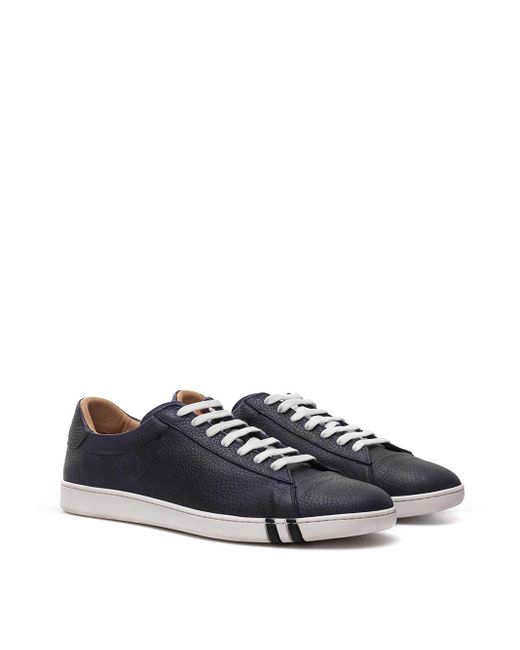 Bally Blue Leather Sneakers for men