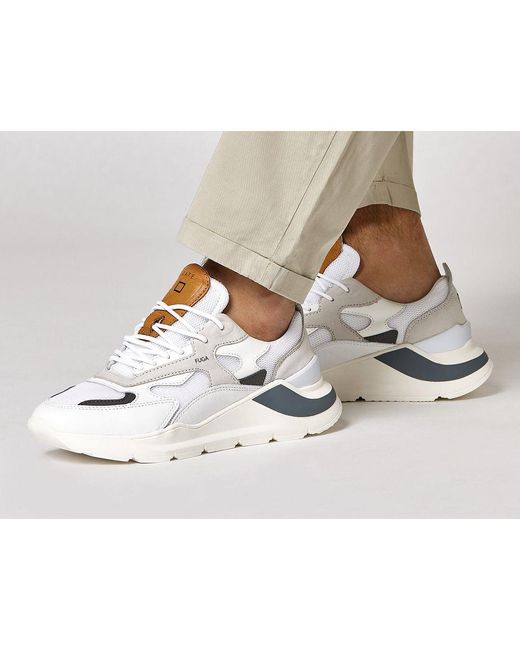 Date Gray D. A.T. E Leather Sneaker for men