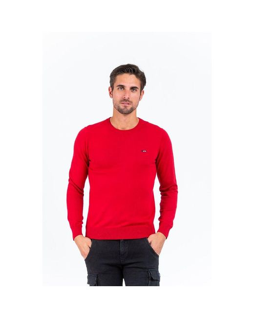 Gas Red Gray Cotton Sweatshirt for men